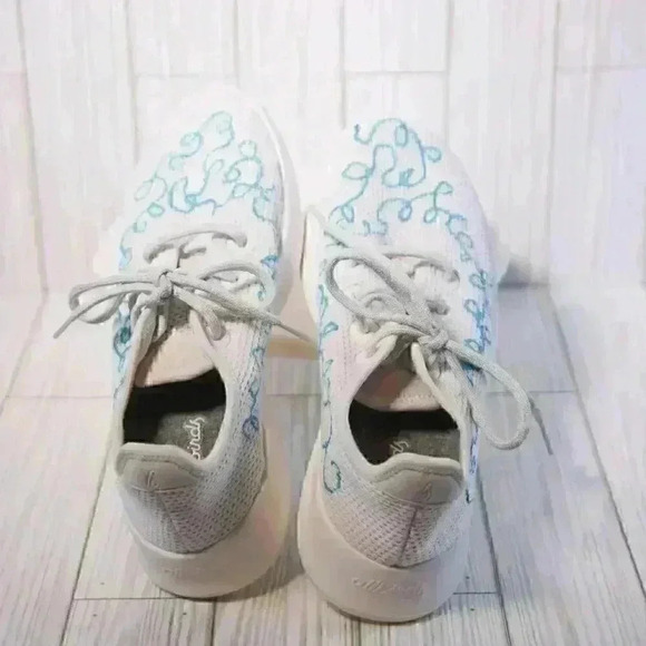 Allbirds white w/blue swirl size W9 sneakers 1119 rm1 - Picture 10 of 11